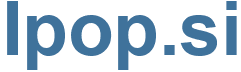 Ipop.si - Ipop Website